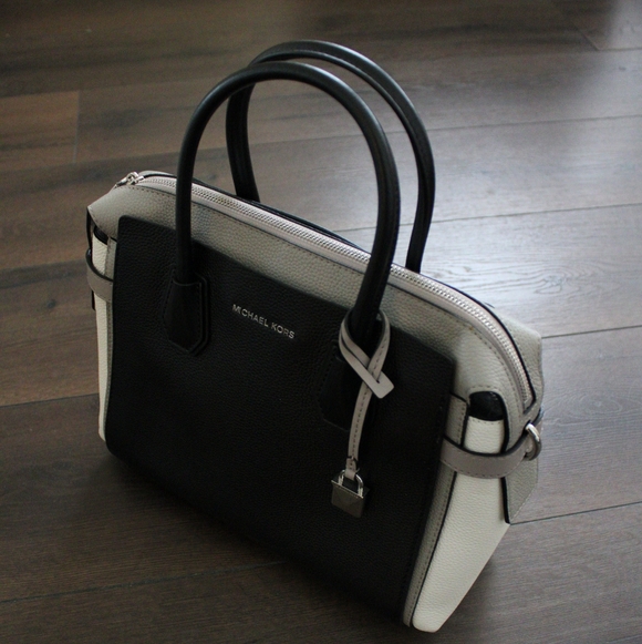 Michael Kors Other - Michael Kors Black and White Colorblock Leather Satchel